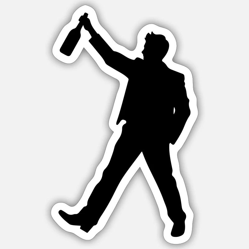 Icône de boisson - Sticker taille S (10 x 10 cm) - blanc mat