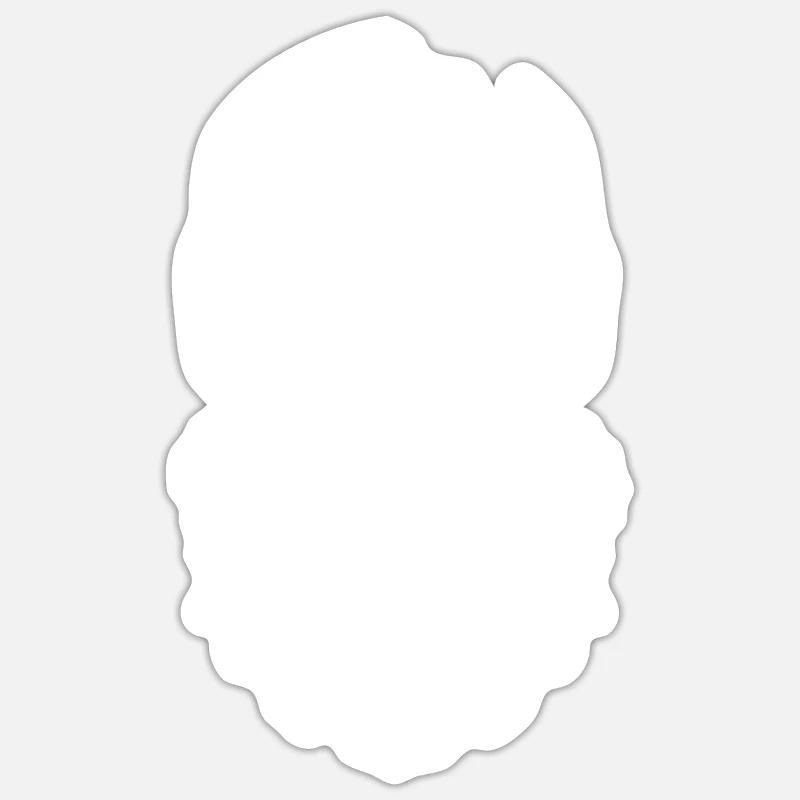 Bûcheron Crâne Bûcheron - Sticker taille S (10 x 10 cm) - blanc mat