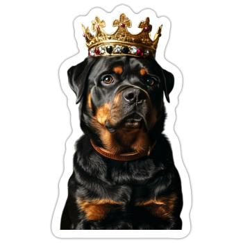 Rottweiler - Sticker taille S (10 x 10 cm) - blanc mat - Devant