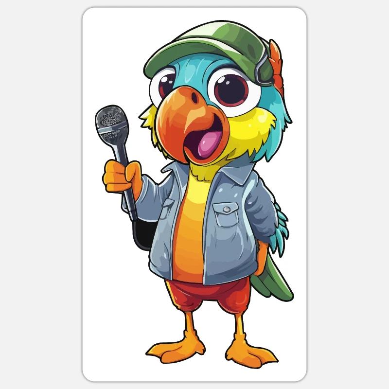 Comédien Squawkster Sticker taille S (10 x 10 cm)