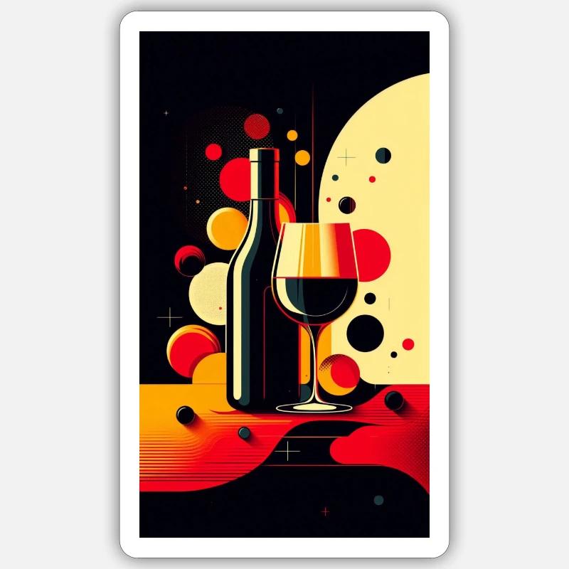 Wine 2 2 - Sticker size S (10 x 10 cm) - white matte