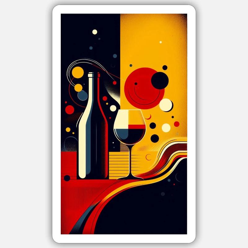 Vin 2 1 - Sticker taille S (10 x 10 cm) - blanc mat