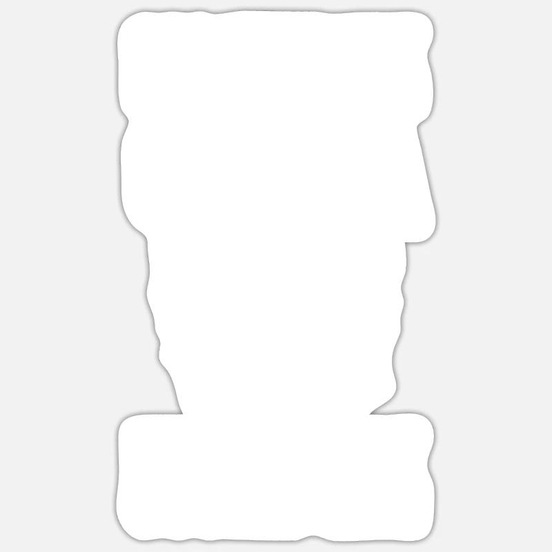 Papi avec une barbe - Sticker taille S (10 x 10 cm) - blanc mat