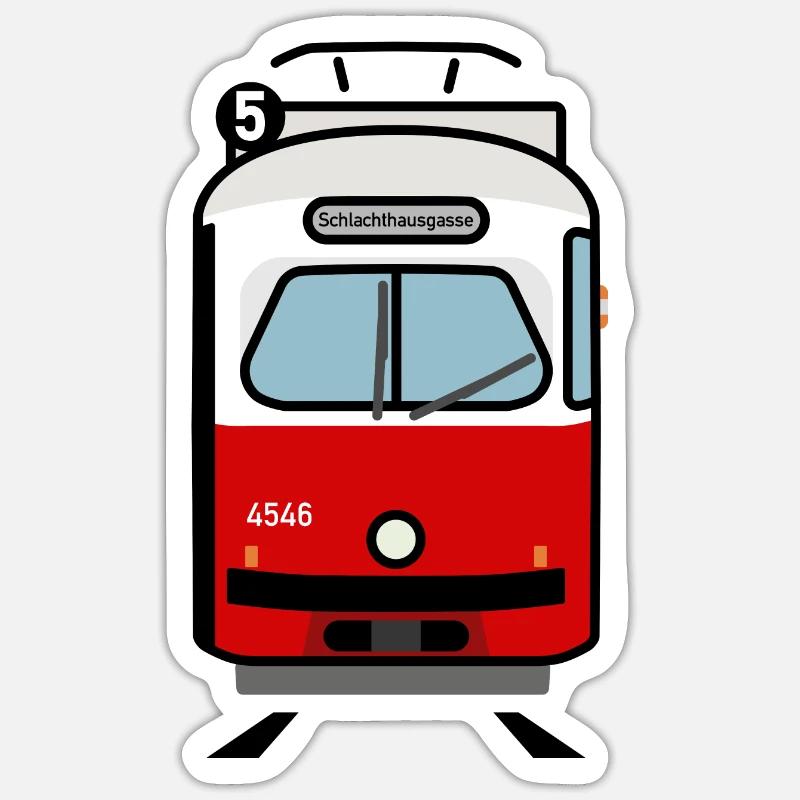 Vienna Tram E1 Sticker size S (10 x 10 cm)
