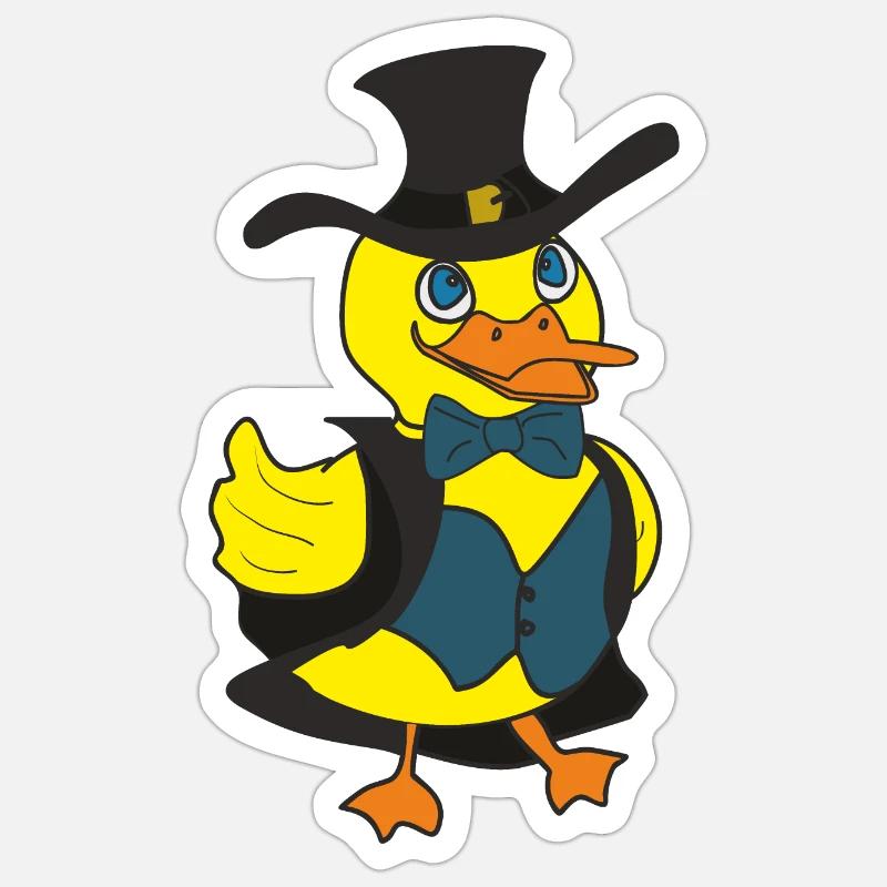 Mr. Duckling - Sticker size S (10 x 10 cm) - white matte