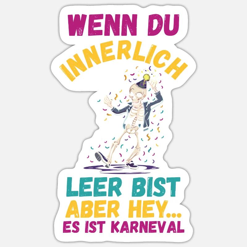 Costume de carnaval Carnaval - Sticker taille S (10 x 10 cm) - blanc mat
