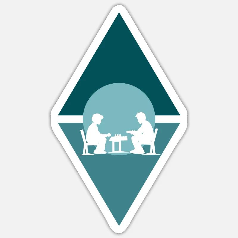 Brettspiele Taktik - Sticker Größe S (10 x 10 cm) - Mattweiß