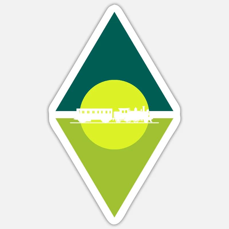 Chemin de fer Rails Chemin de fer Sticker taille S (10 x 10 cm)