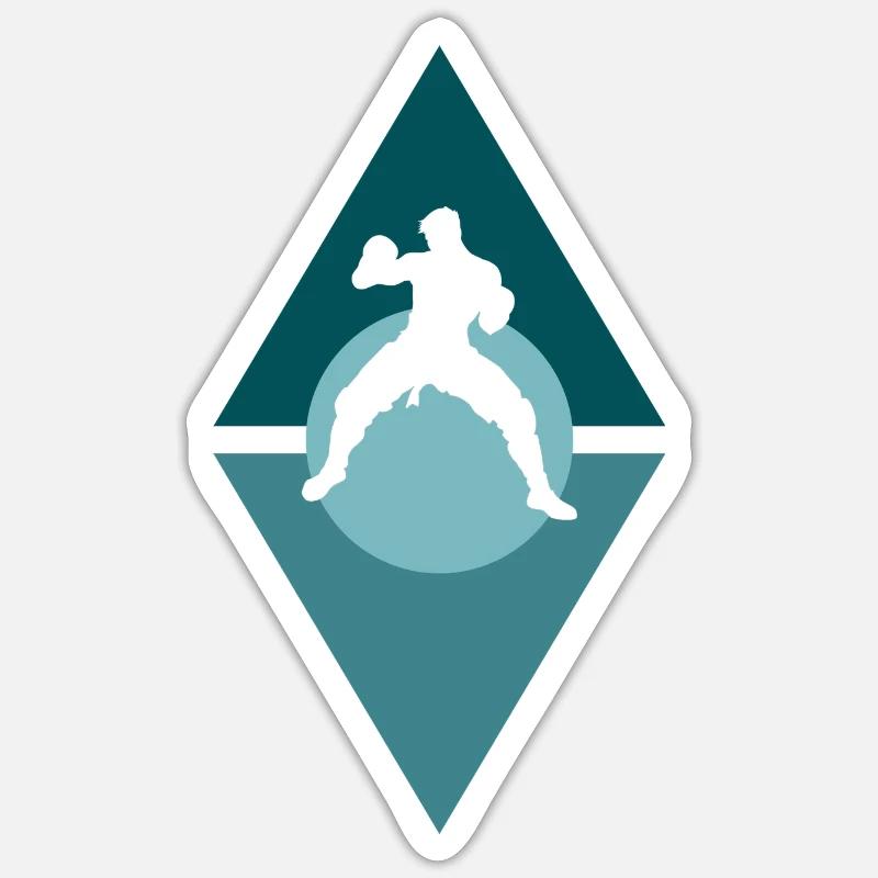 MMA Grappling Jiujitsu - Sticker Größe S (10 x 10 cm) - Mattweiß