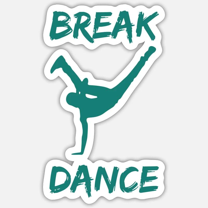 Breakdancer bboy - Sticker size S (10 x 10 cm) - white matte