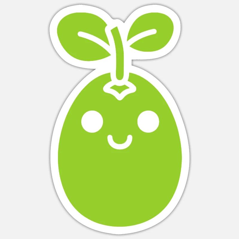 pea - Sticker size S (10 x 10 cm) - white matte