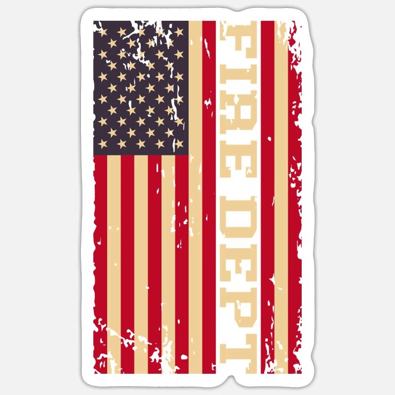 Pompiers - Sticker taille S (10 x 10 cm) - blanc mat