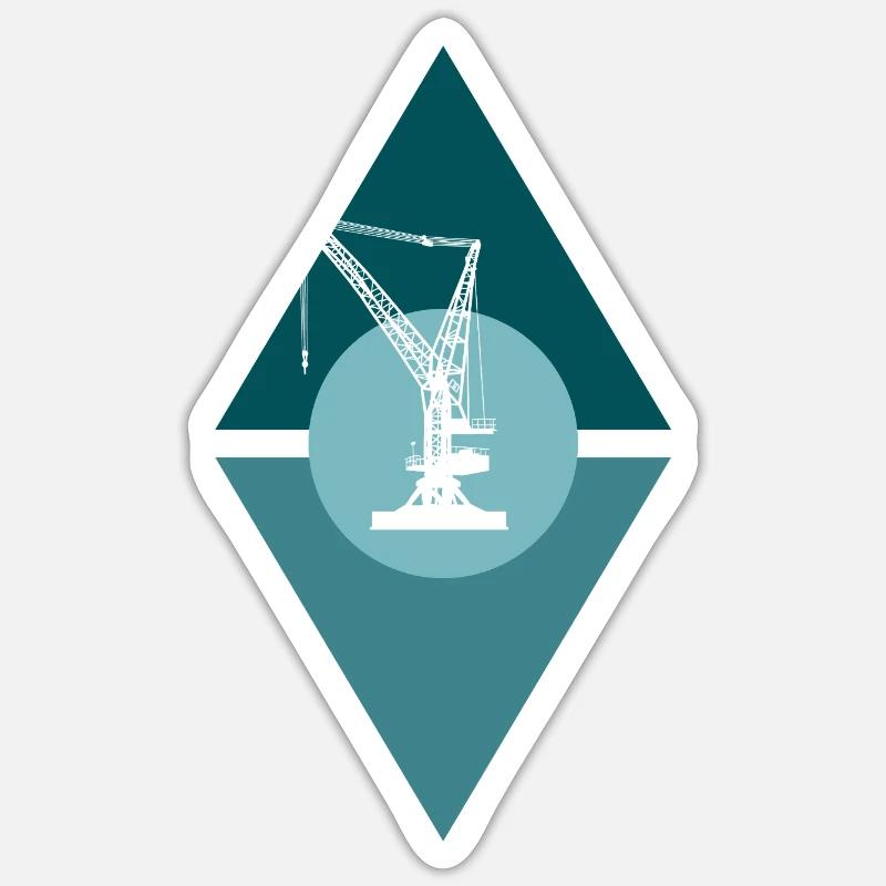 Construction de la maison de grue Sticker taille S (10 x 10 cm)