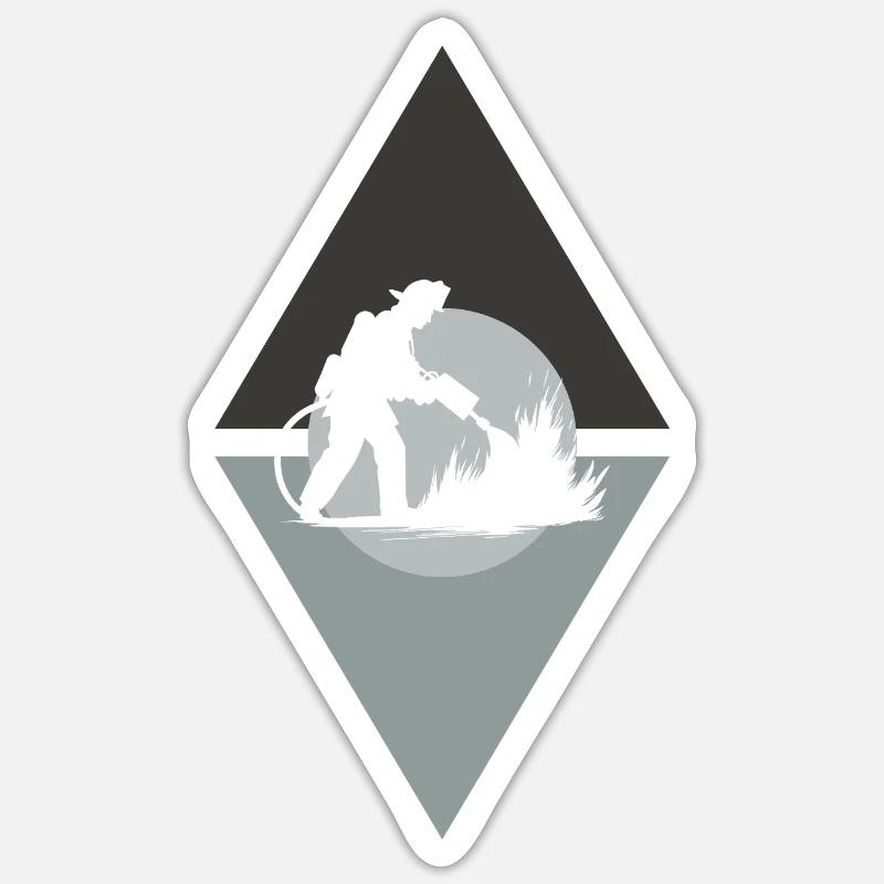 Fire brigade operation blue light Sticker size S (10 x 10 cm)