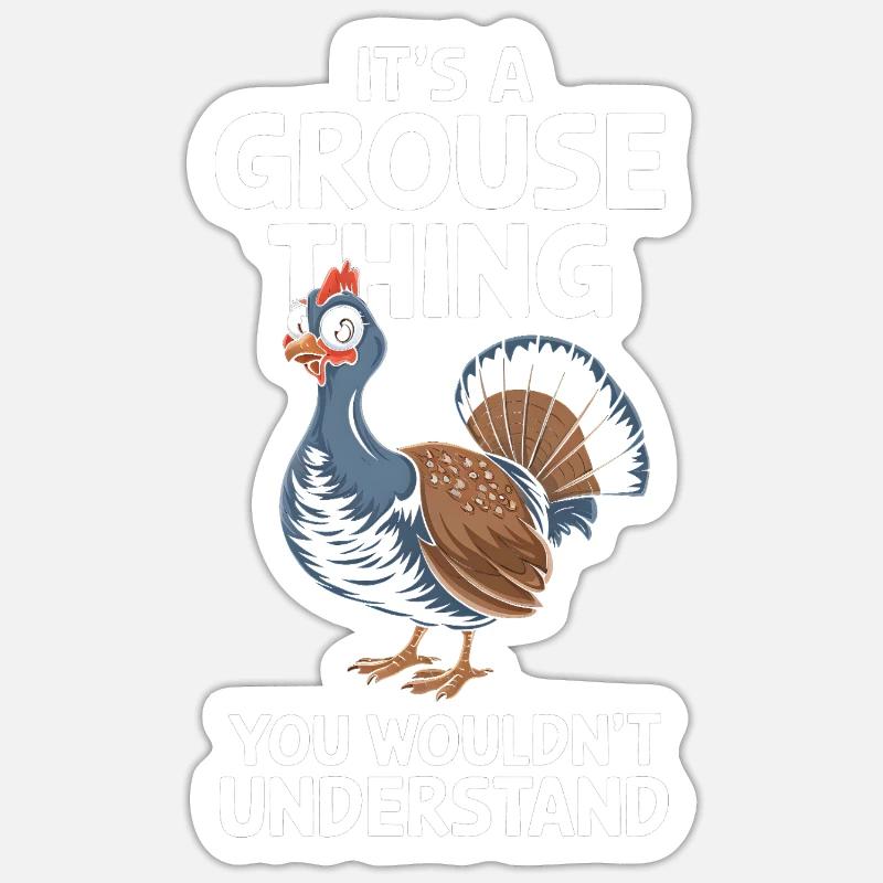 Auerhahn - Sticker Größe S (10 x 10 cm) - Mattweiß