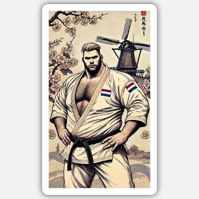 Dutch Karate MASTER - Sticker size S (10 x 10 cm) - white matte