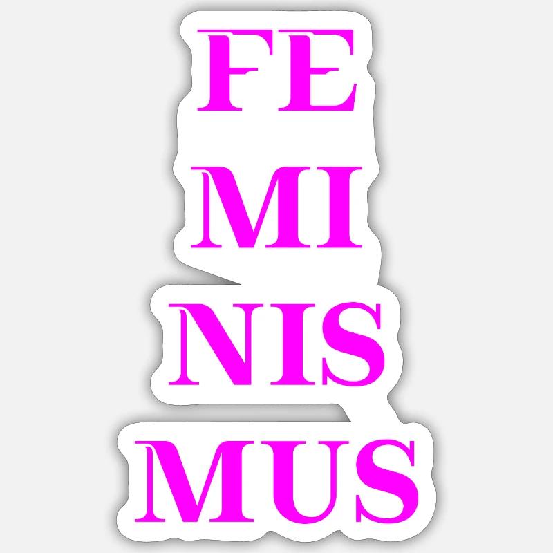 Feminismus Geschenkidee - Sticker Größe S (10 x 10 cm) - Mattweiß