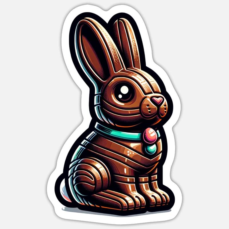 Chocolate Easter Bunny Chocolate Bunny Easter Sticker size S (10 x 10 cm)