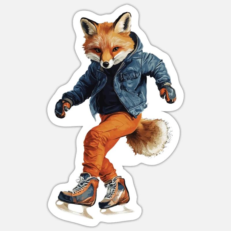 Fuchs - Sticker Größe S (10 x 10 cm) - Mattweiß