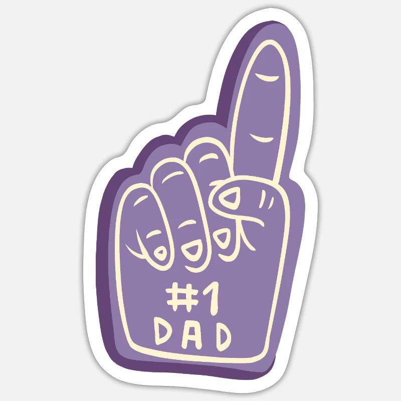 #1 Dad based on design - Sticker size S (10 x 10 cm) - white matte