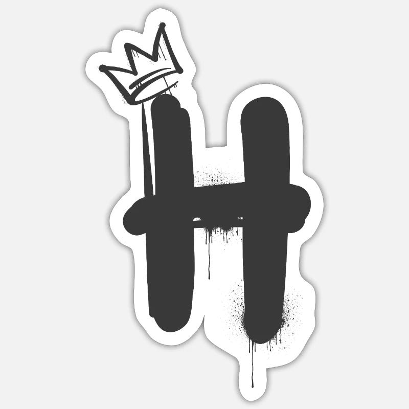 H - Sticker size S (10 x 10 cm) - white matte