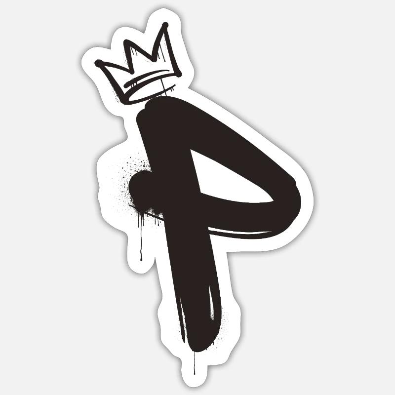 P - Sticker taille S (10 x 10 cm) - blanc mat
