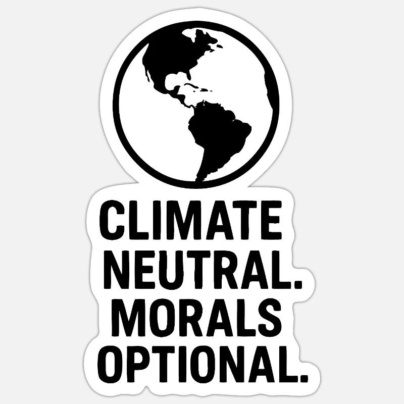 Klimate neutral morals optional Sticker Größe S (10 x 10 cm)