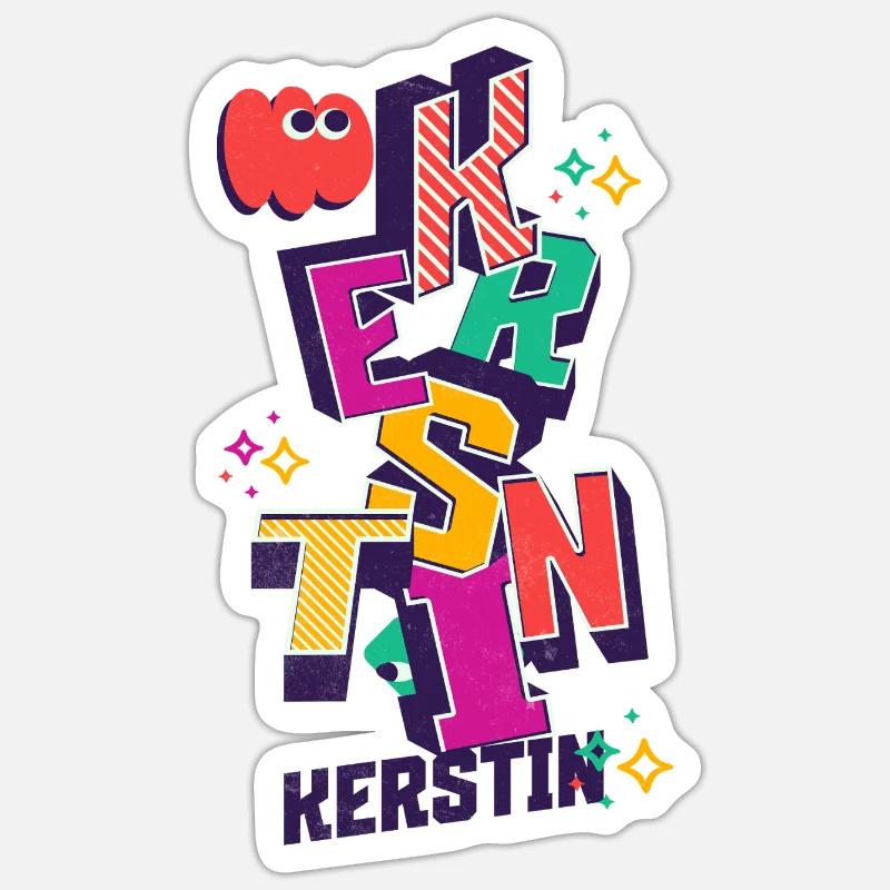 Kerstin Surname First name Kersti Name Personalized Sticker size S (10 x 10 cm)