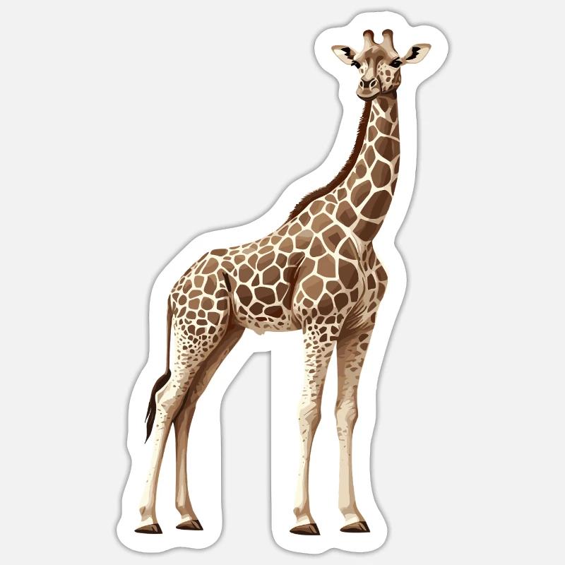 Giraffe - Sticker size S (10 x 10 cm) - white matte