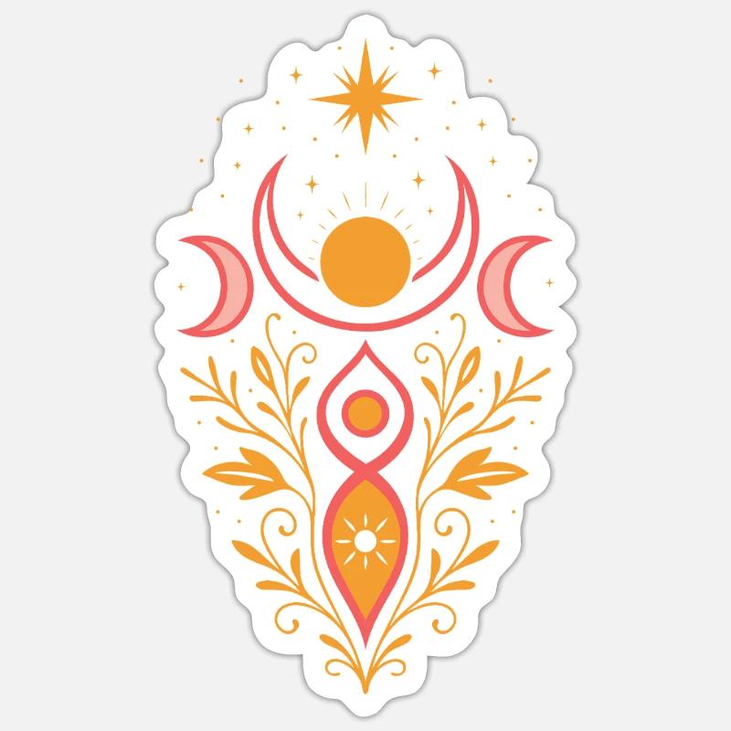 Midsummer Goddess, Sun Goddess - Pagan & Wicca - Sticker size S (10 x 10 cm) - white matte