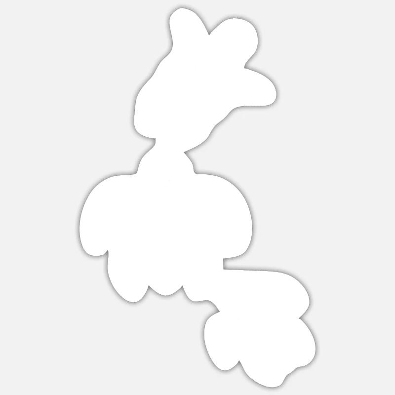 Trois tortues marines blanches Sticker taille S (10 x 10 cm)
