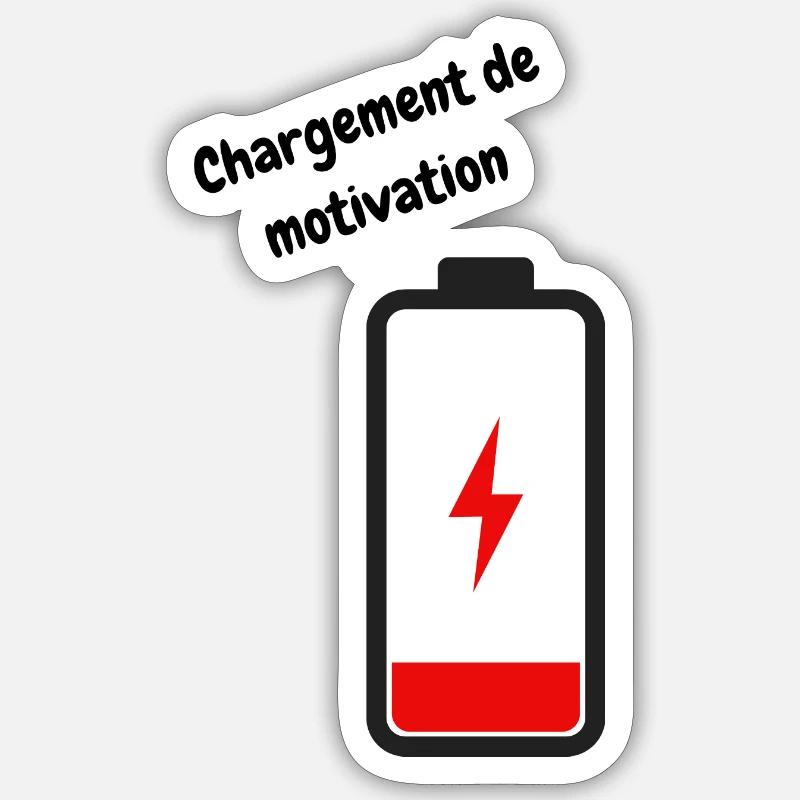 Motivation loading - Sticker size S (10 x 10 cm) - white matte