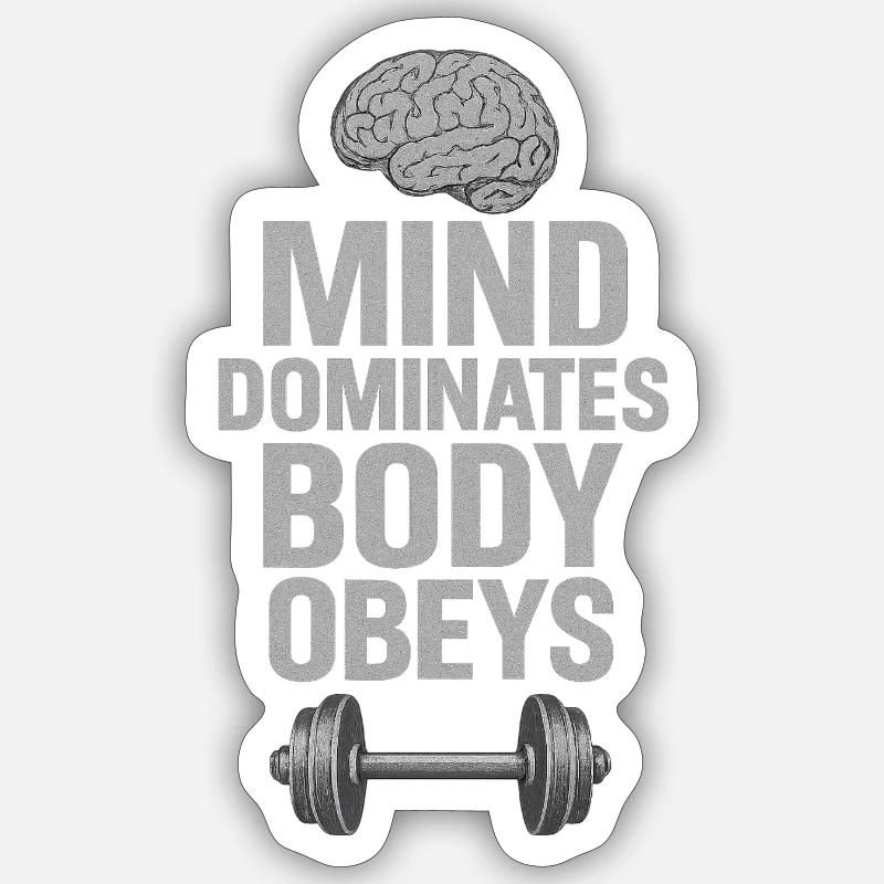 Conception de motivation mentale et forme physique Sticker taille S (10 x 10 cm)
