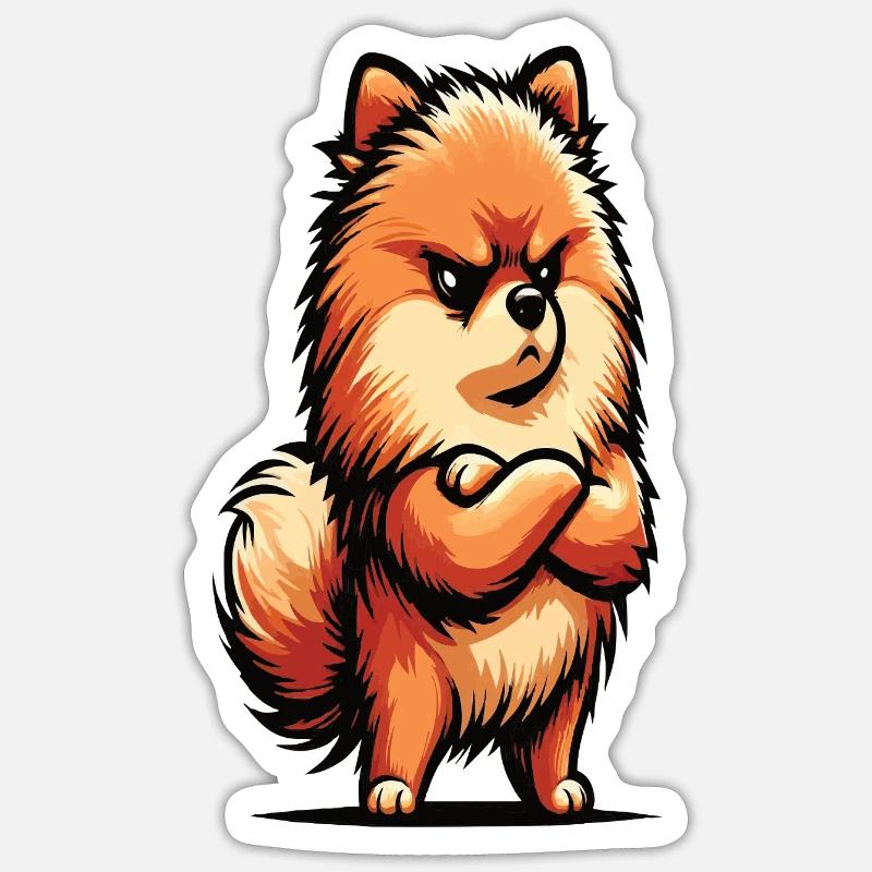 Pomeranian Dwarf Spitz Dwarf Spitz Holder Spitz Sticker size S (10 x 10 cm)