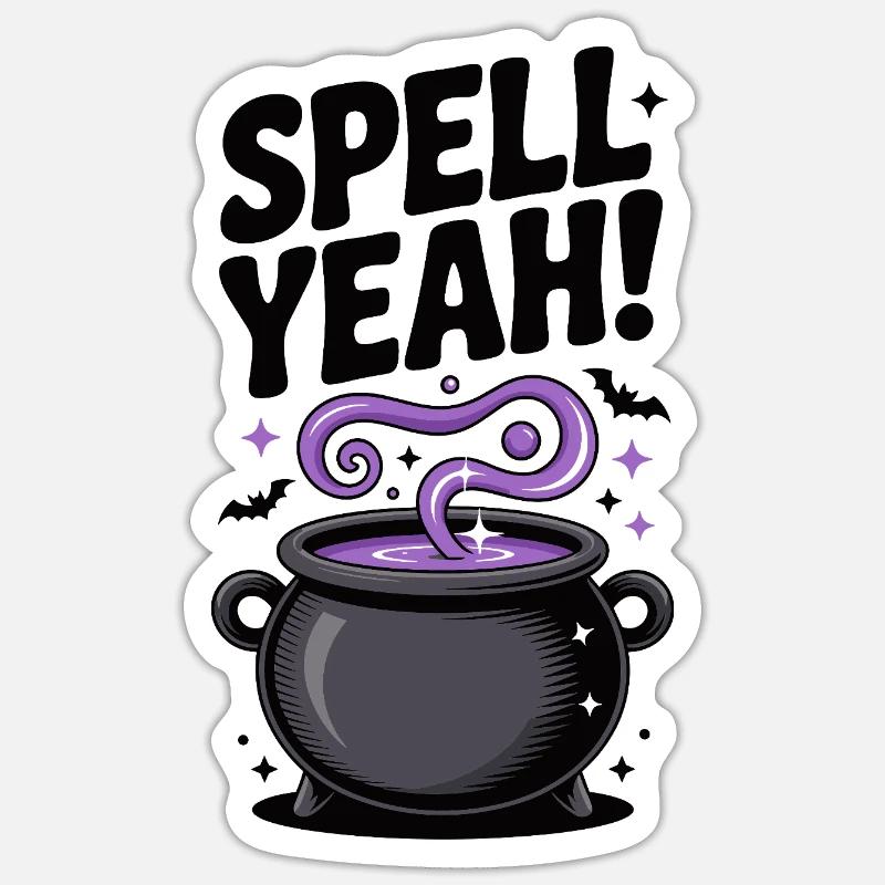 Spell Yeah! - Sticker taille S (10 x 10 cm) - blanc mat