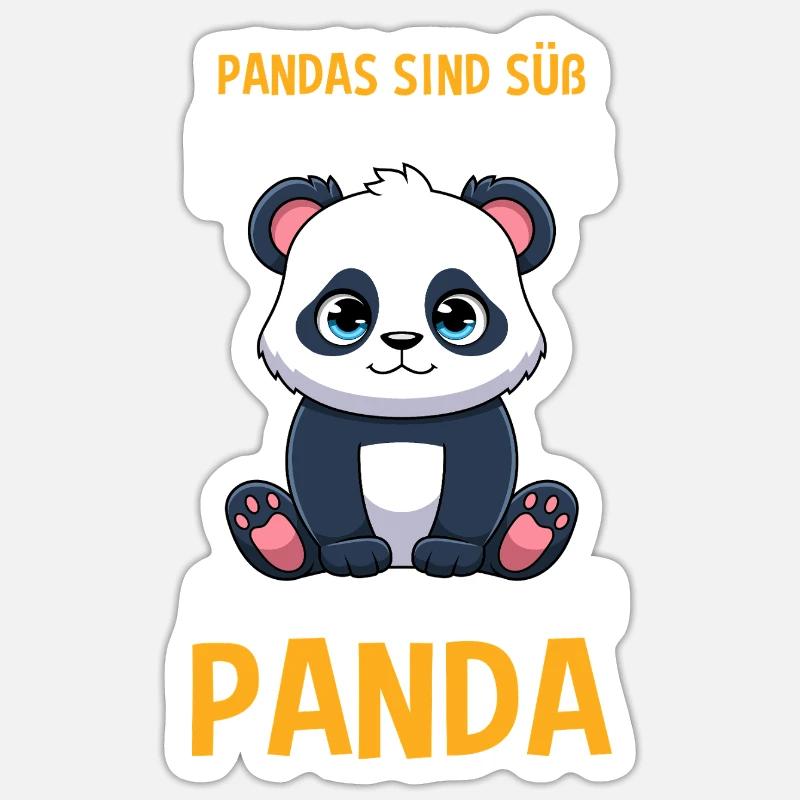  Panda Sind Süß Ich Bin Süß Also Bin Ich Ein Panda Sticker Größe S (10 x 10 cm)