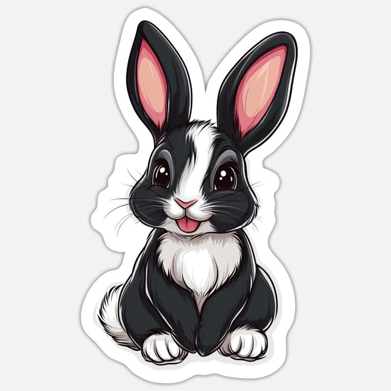Hare - Sticker size S (10 x 10 cm) - white matte