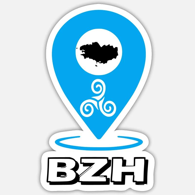 Triskel Breizh Blue - Sticker size S (10 x 10 cm) - white matte