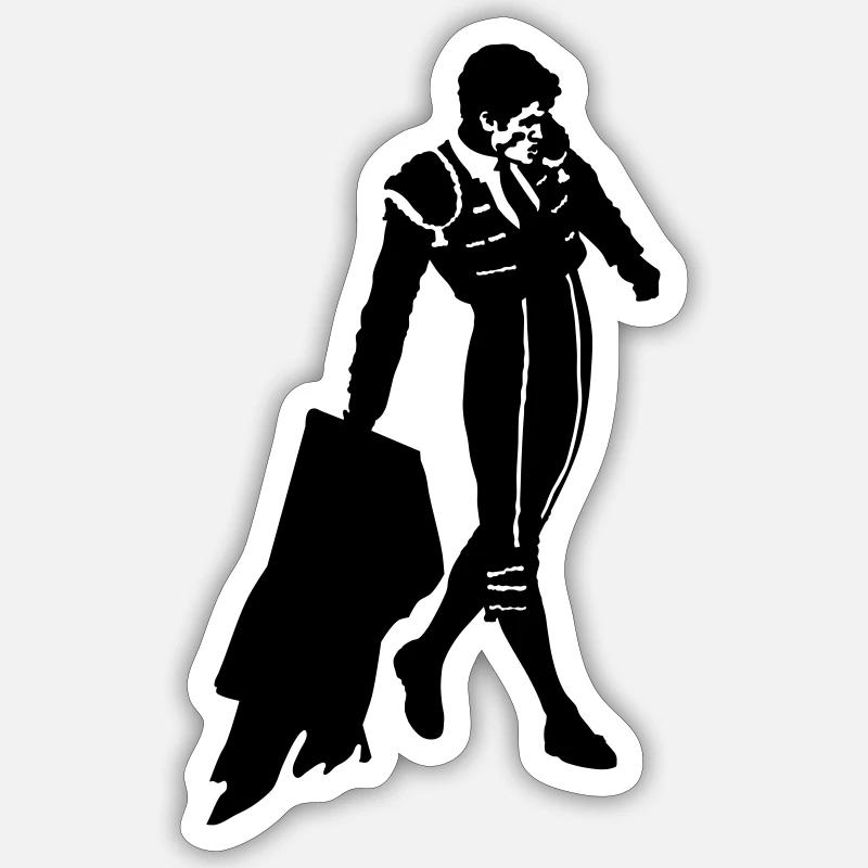torero - Sticker size S (10 x 10 cm) - white matte