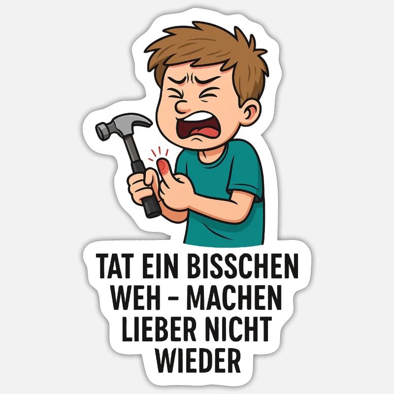 Blessé - Pas encore Sticker taille S (10 x 10 cm)