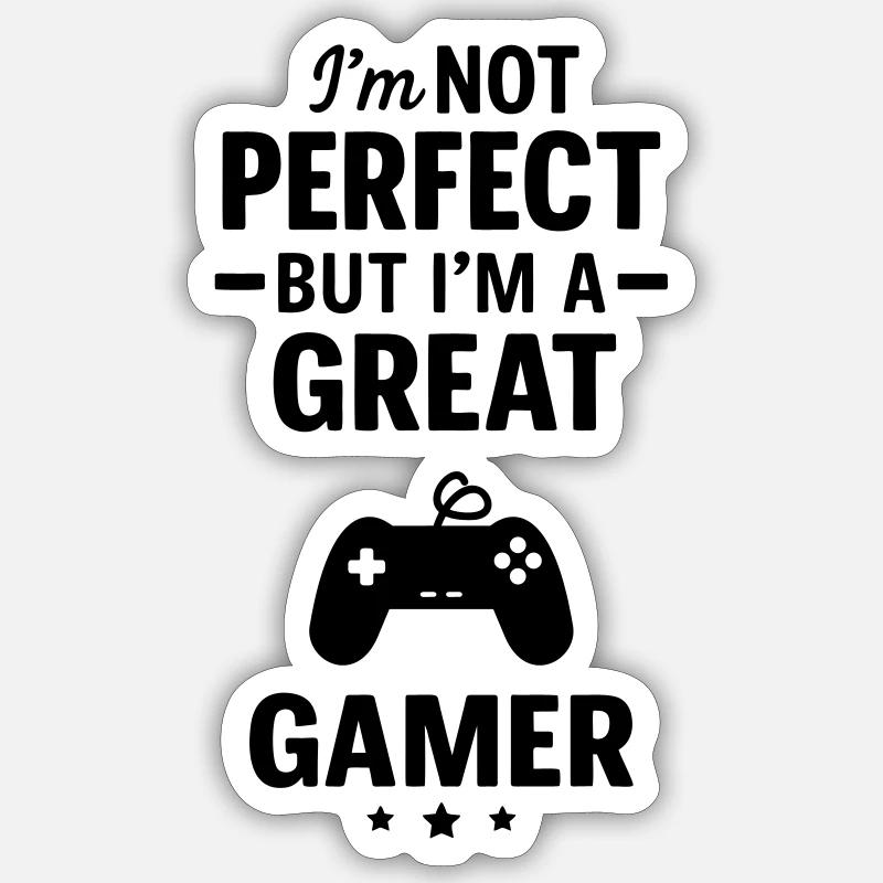 Super Gamer Video Game Controller - Sticker size S (10 x 10 cm) - white matte