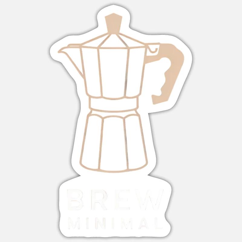 Coffee Minimal - Sticker size S (10 x 10 cm) - white matte