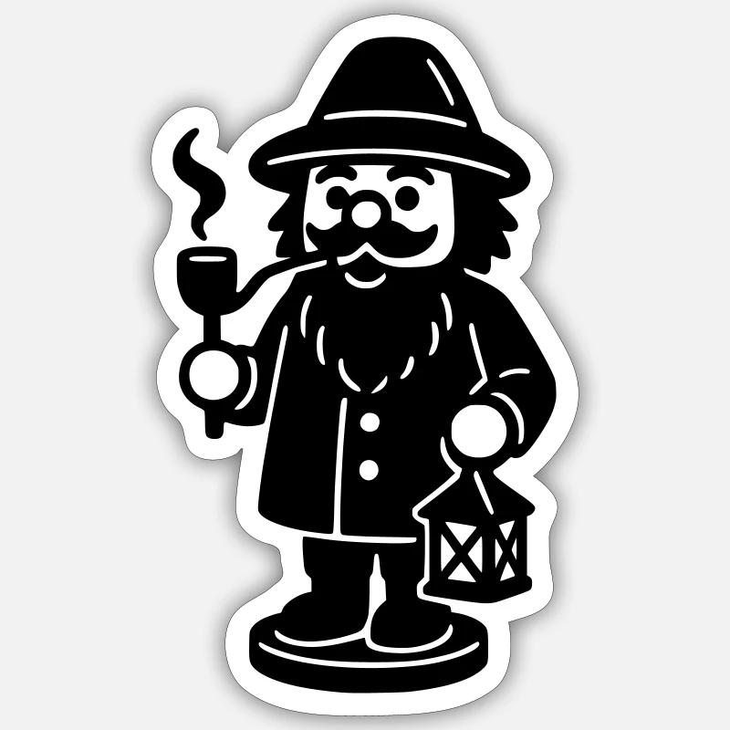 Brûle-encens - Sticker taille S (10 x 10 cm) - blanc mat