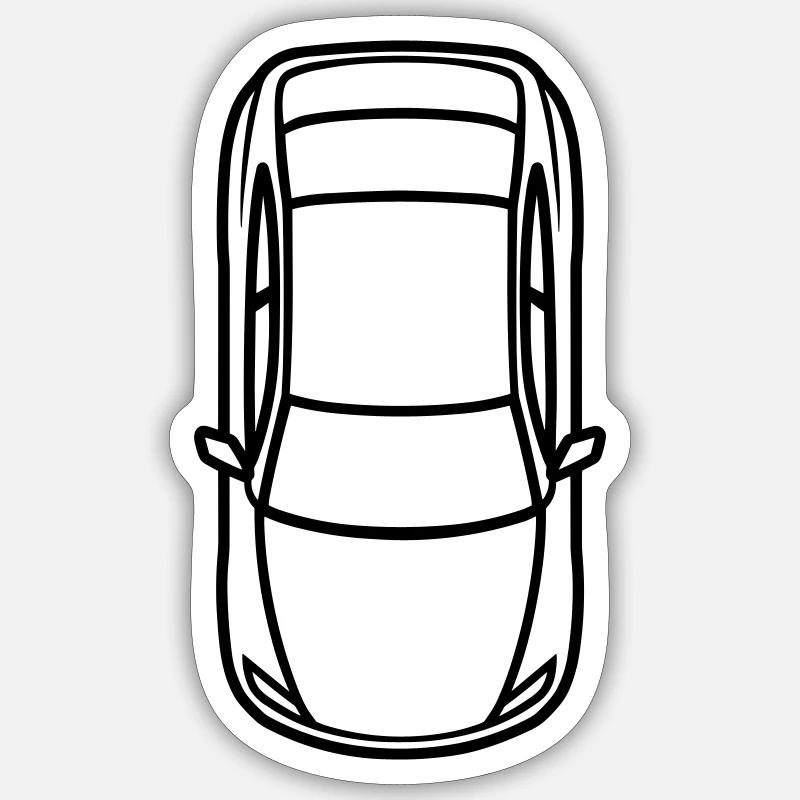 Auto - Sticker Größe S (10 x 10 cm) - Mattweiß