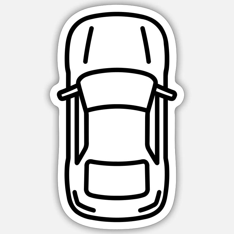Car - Sticker size S (10 x 10 cm) - white matte