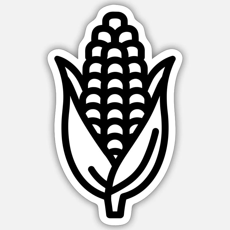 corn on the cob Sticker size S (10 x 10 cm)