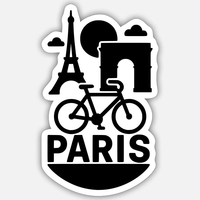 Paris silhouette - Sticker size S (10 x 10 cm) - white matte