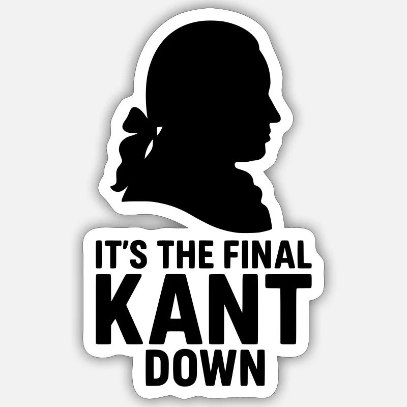final kant down - Sticker Größe S (10 x 10 cm) - Mattweiß