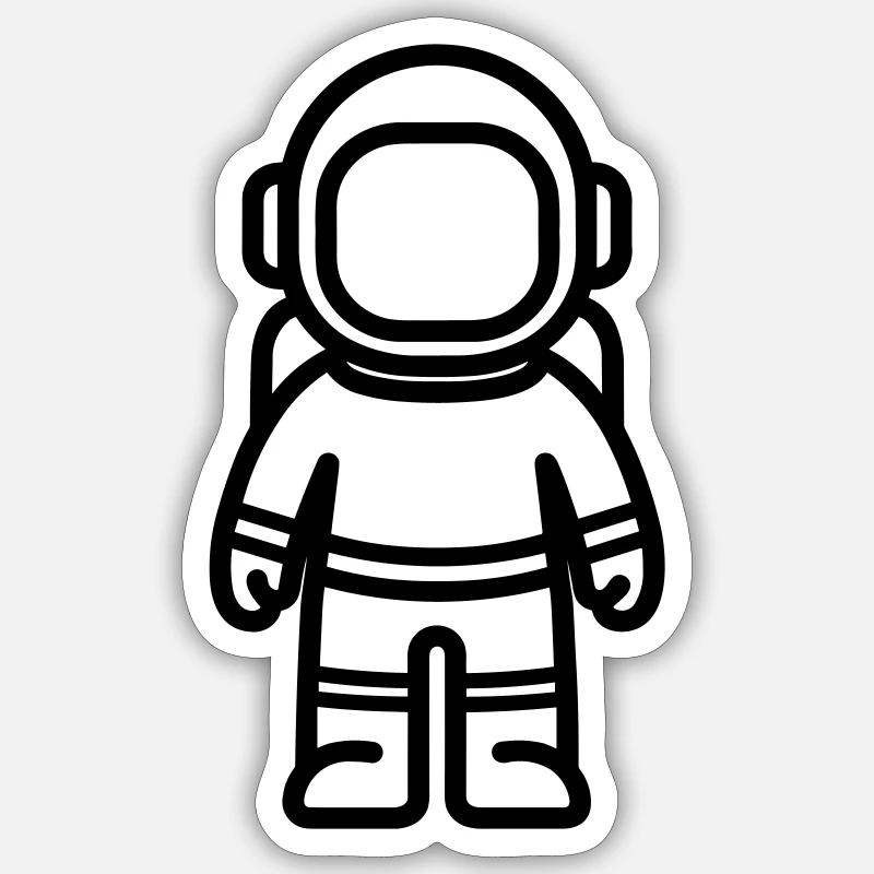 astronaute Sticker taille S (10 x 10 cm)
