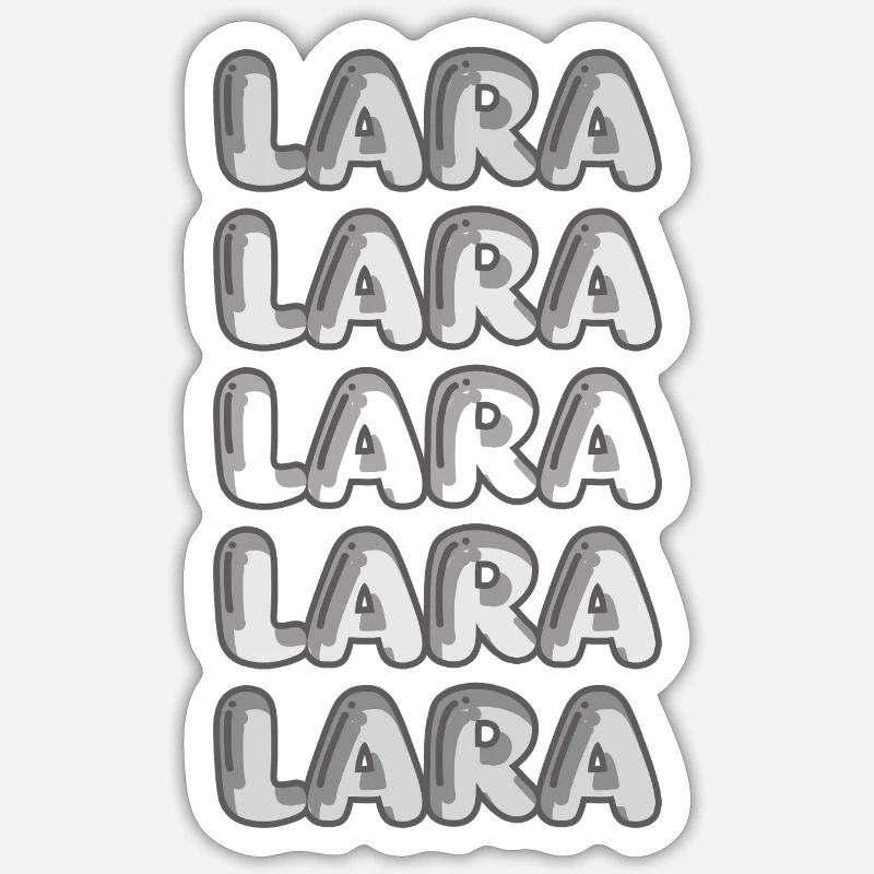 Gift for Lara - Sticker size S (10 x 10 cm) - white matte